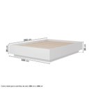 Ver imagem 6 de Kit Guarda Roupas 3 Portas, Cama Queen e Complementos de Quarto Araçá CabeCasa MadeiraOriginals Branco