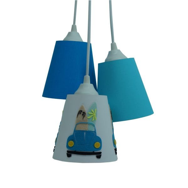 Lustre Pendente Quarto Infantil Surf e Fusca - 2