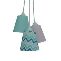 Lustre Pendente Quarto De Menina Cor De Rosa e Verde Água - 2