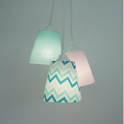 Lustre Pendente Quarto De Menina Cor De Rosa e Verde Água - 3