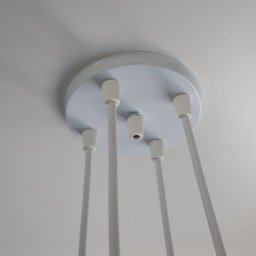 Lustre Pendente Cacho Bebê Rosa, Cinza, Azul e Amarelo - 4