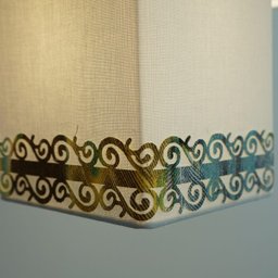 Lustre Pendente Retangular com Bordas Arabescos - 4