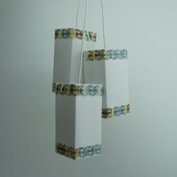 Lustre Pendente Retangular com Bordas Arabescos - 2