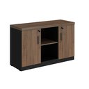 Ver imagem 1 de Armário Baixo Credenza P/ Escritório 1,20 Web40 Ameixa/preto