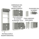 Ver mais imagens de Cozinha Completa 290006 Com Armário E Balcão Branco/Cinza