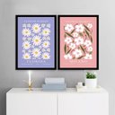 Ver imagem 1 de Kit 2 Quadros Flower Market - Florida e Milão 45x34cm - com Vidro:moldura Preta