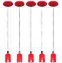 Ver imagem 1 de Kit 05 Pendente Moderno Modelo Clean Vermelho Todos Ambiente