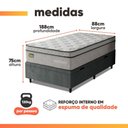 Ver imagem 3 de Cama Box Baú Colchão Solteiro Ortopédico D33 88x188x75cm Minotauro Hellen - Suporta até 120 kg