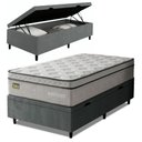 Ver imagem 1 de Cama Box Baú Colchão Solteiro Ortopédico D33 88x188x75cm Minotauro Hellen - Suporta até 120 kg