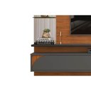 Ver imagem 3 de Rack Bancada C/ Painel P/ Tv até 60 Polegadas Ravi Prateleiras e Nicho 180x152cm Cedro/bali - Dj M