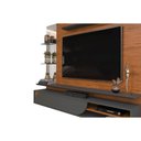 Ver imagem 5 de Rack Bancada C/ Painel P/ Tv até 60 Polegadas Ravi Prateleiras e Nicho 180x152cm Cedro/bali - Dj M