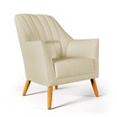 Ver imagem 2 de Poltrona Orion Bordada com Puff Quasar Suede Bege Aradecor