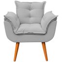 Ver imagem 2 de Kit 2 Poltronas Decorativa Confortável para Sala Quarto Recepção Escritório Manicure Alice Tecido Bo
