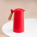 Ver imagem 1 de Garrafa Térmica 1l Nórdica Inox Café Cabo Madeira Vermelho