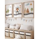 Ver imagem 1 de Kit 3 Quadros Decorativos Infantil Animais Safari No7