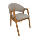 Ver imagem 2 de Kit 4 Cadeiras de Jantar Madeira Maciça Cerejeira Premium Helen Linho Bege