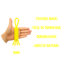 Ver imagem 3 de Cordão de Algodão Trancelim 5mm para Artesanato e Macramê Amarelo