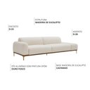 Ver imagem 3 de Sofá Living Unne 3 Lugares 210cm Terminal Esquerdo Bouclé Off White - Nexta Casa