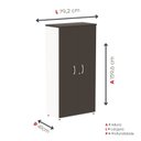 Ver imagem 4 de Armário Alto 2 Portas 159,6x79,2x41 Cm Pivotante