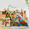 Kit 5 Capa Almofada Linho Algodão Colorida 43 x43 cm - 1
