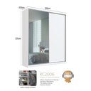 Ver imagem 3 de Guarda Roupa Solteiro com Espelho 2 Portas de Correr Rc2006 Emovell Branco