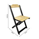 Ver imagem 5 de Conjunto Dobravel para Bar Mesa 70x70 com 4 Cadeiras Soberando - Natural/preto