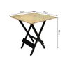 Conjunto Dobravel para Bar Mesa 70x70 com 4 Cadeiras Soberando - Natural/preto - 4
