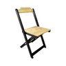 Conjunto Dobravel para Bar Mesa 70x70 com 4 Cadeiras Soberando - Natural/preto - 3