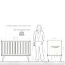Ver imagem 4 de Berço Americano Encanto Nogal com Branco - Batrol Móveis