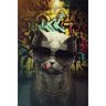 Quadro Gato Rapper Street Art - 1 Tela - 3