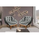 Ver imagem 1 de Kit 2 Poltronas Decorativa Confort Veludo CINZA SKY MOBILE