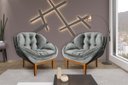 Ver imagem 1 de Kit 2 Poltronas Decorativa Confort Veludo CINZA SKY MOBILE