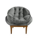 Ver imagem 3 de Kit 2 Poltronas Decorativa Confort Veludo CINZA SKY MOBILE