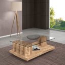 Ver imagem 1 de Mesa de Centro com Tampo em Vidro New Iris DJ Móveis