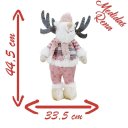 Ver imagem 2 de Boneco Natal Rena Rosa Natalina Tecido 44,5cm