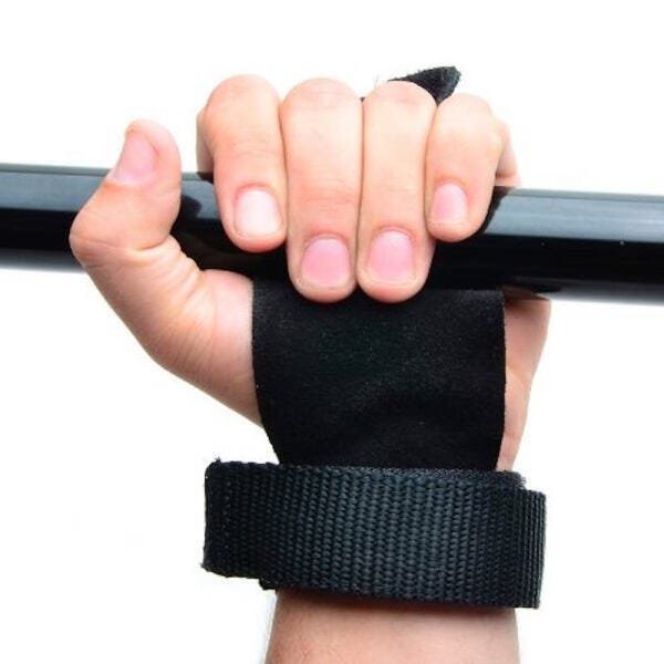Luva Hand Grip Crossfit Pull Up Couro Para Mãos Musculação - 3