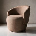 Ver mais imagens de Poltrona Orgânica Decorativa Capri Linho Suave Design Redondo Luxo Leitura Sala Quarto Recepção Hall