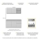 Ver imagem 4 de Armário de Cozinha Compacta com Rodapé Veneza Multimóveis MP2114.891 Branco