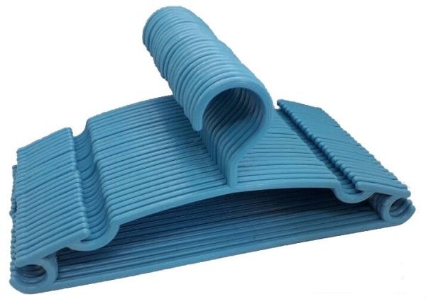 Cabide Infantil Azul Claro Belo Dia Utilidades Plástico 50 Und - 1