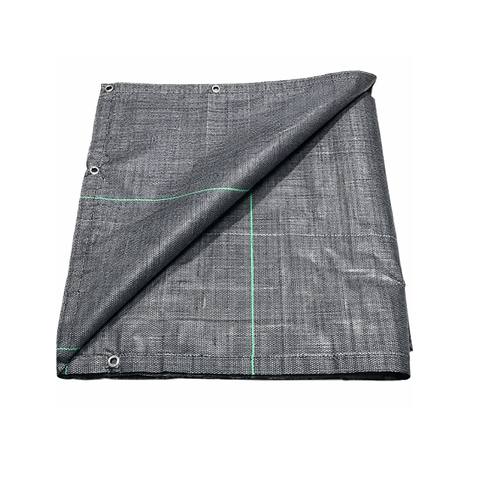 Rafia Carijó Preto Branco 3x8 Proteção de Solo com Ilhós