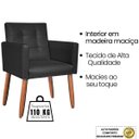 Ver imagem 4 de Poltrona Decorativa Tecido Corano Pés Palito para Recepção Clinica Base Reforçada