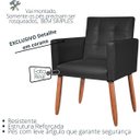 Ver imagem 3 de Poltrona Decorativa Tecido Corano Pés Palito para Recepção Clinica Base Reforçada