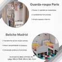 Ver imagem 5 de Kit Quarto Beliche Madrid 2 Camas + Guarda-Roupa Paris 4 Portas 2 Gavetas com 2 Colchões - Branco