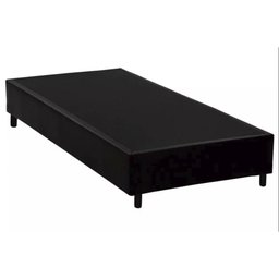 Cama Box Solteiro Sintético King Design Preto 88x188x40 - 1