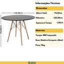 Ver imagem 3 de Mesa Redonda Eames Eiffel Wood 120cm - Preta