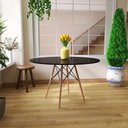 Ver imagem 2 de Mesa Redonda Eames Eiffel Wood 120cm - Preta