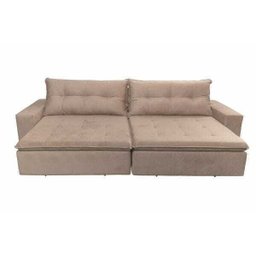 Sofá Retrátil e Reclinável Oklahoma 2,22M com Molas Tecido Suede - 3 Sofá Retrátil e Reclinável Oklahoma 2,22M com Molas Tecido Suede - 3