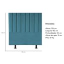 Ver imagem 3 de Cabeceira Estofada Cama Box Solteiro 90 Cm Karla Suede:azul Turquesa