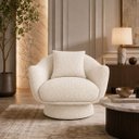 Ver imagem 1 de Poltrona Decorativa Aura Giratória Bouclê Moscow Design Orgânico