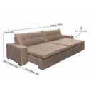 Ver imagem 5 de Sofá Retrátil e Reclinável Oklahoma 2,62M com Molas Tecido Suede